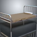 Medical Equipment Hospital Bed with Metal Frame Mattress and Pillow for Patient Care