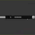 Futuristic Tactical Weapon With Black White Frame Yellow Accents Vented Design And Scope