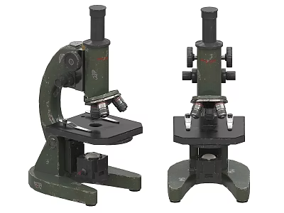 Medical Laboratory Microscopes Two Professional Instruments for Clinical and Scientific Use 3d model