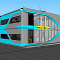 RENAULT Retail Shopping Mall Store With Modern Glass Facade And Stylish Blue Decor Elements