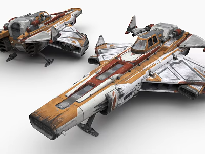 Spaceship Space Warship Hard Surface 3d model