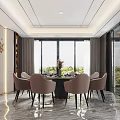 Elegant Modern Restaurant Interior With Luxury Dining Table Chairs And Decor