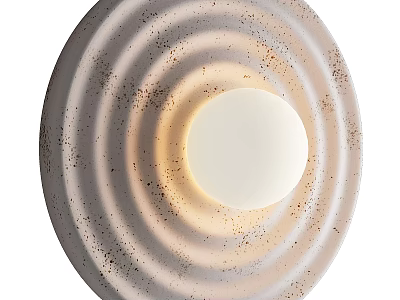 Modern Spiral Textured Wall Sconce With Speckled Surface And Soft Warm Glow Light 3d model