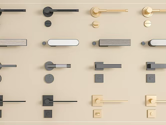 Hardware door lock hardware handle door handle 3d model