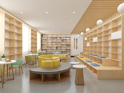 school library 3d model