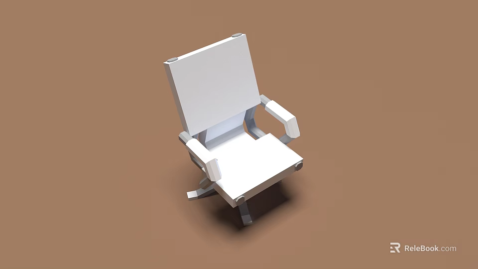 Modern Minimalist White Armchair With Sleek Design And Comfortable Armrests 3d model 