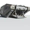 Heavy Duty Tracked Industrial Equipment Mobile Platform With Deployed Metal Ramp