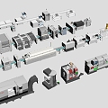 Modern Industrial Equipment Workshop Equipment Machine Production Line 3d model