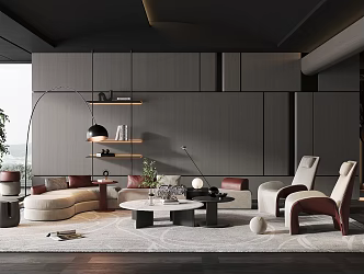 Modern Living Room Sofa Combination 3d model