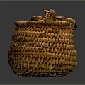 Handwoven Storage Basket With Decorative Design For Practical Household Use