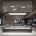 Elegant Modern Exhibition Hall Interior Design With Glass Display Cabinets And Ceiling Lighting