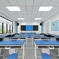 school classroom experiment classroom 3d model