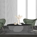 Modern Casual Sofa Combination Single Sofa Casual Sofa Lazy Sofa Coffee Table 3d model