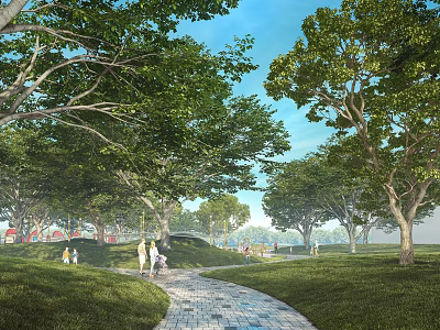 Modern Park Community Children's Park 3d model