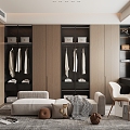 Italian Cloakroom Wardrobe Dresser Sofa 3d model