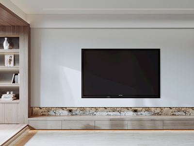 Modern TV background wall model