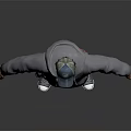 Game and Movie Character in Gray Hoodie With KUDO Lettering Blue Cap Jeans and Sneakers