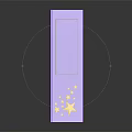 Purple Vending Machine Interior with Yellow Stars Decoration and Assorted Drink Bottles