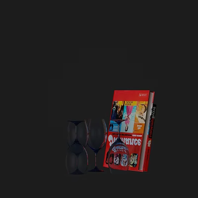 Modern Bookshelf Artistic Bookshelf Ornaments 3d model