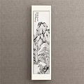 Traditional Plant Painting with Potted Chrysanthemums Small Potted Plant Gray Background and Calligraphy Inscriptions