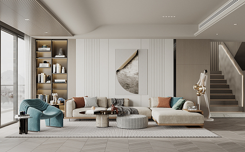 modern living room 3d model