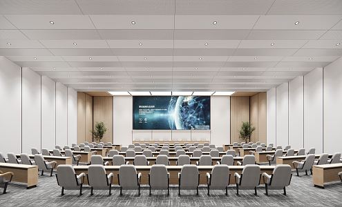 Modern conference room report hall 3d model