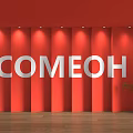 Modern modeling background wall modern front desk background gym background hall front desk folding background wall 3d model