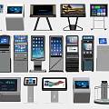 Modern all-in-one machine self-service machine number machine inquiry machine ticket machine 3d model