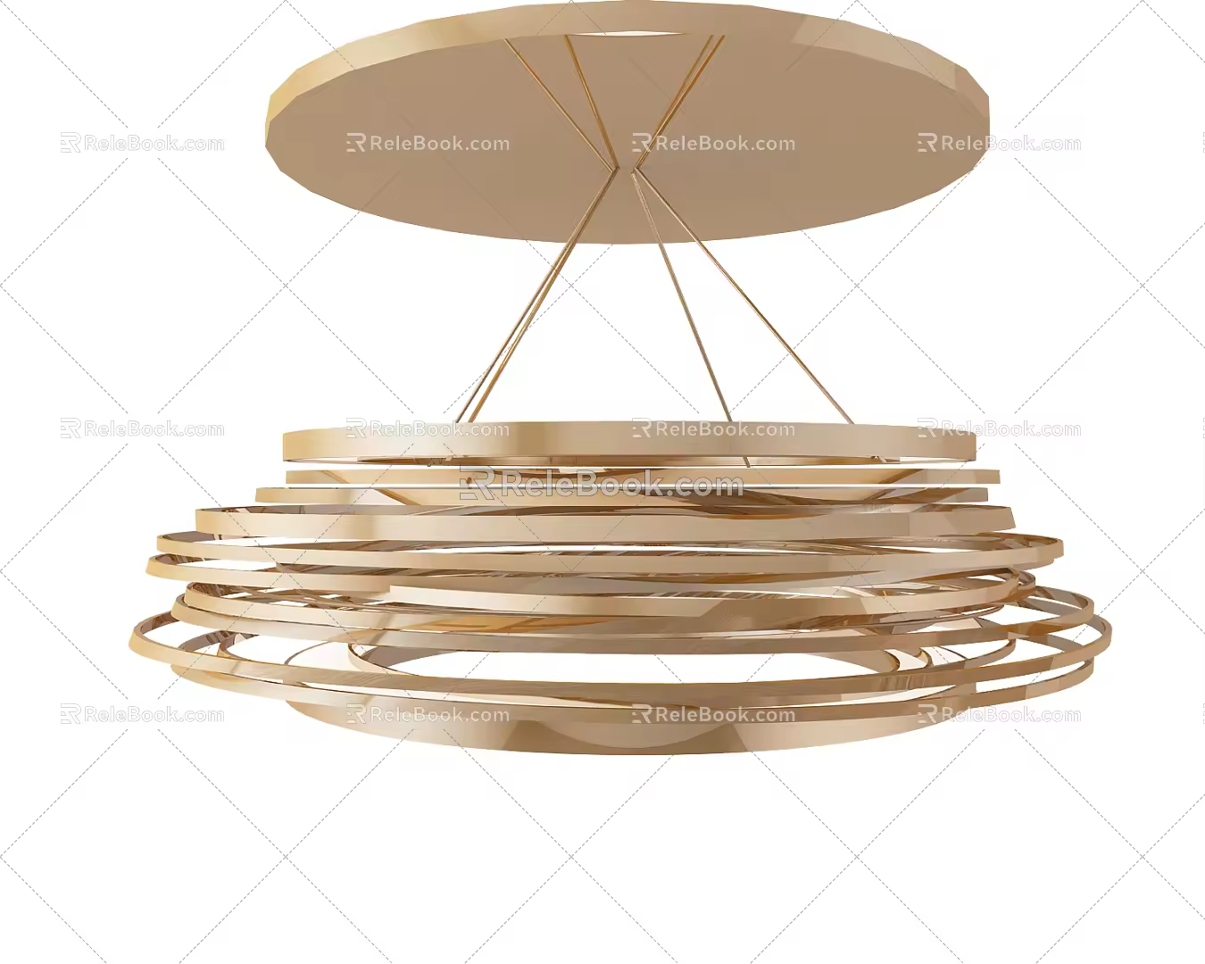 Post-modern special-shaped chandelier ceiling lamp 3d model