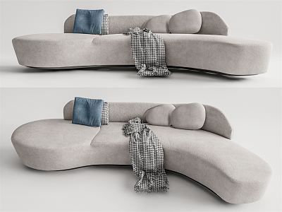 Modern Multiplayer Sofa Fabric Multiplayer Sofa 3d model