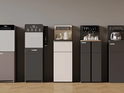Modern Standing Home Appliances Collection With Gray White Black Color And Design Variations 3d model