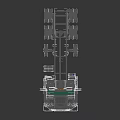 International Gray Heavy Duty Truck Chassis With Multiple Wheels And Front Grille