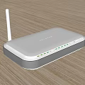 D-Link High Speed Router With Single Antenna And Multiple Ethernet Ports On Wooden Table
