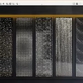 Contemporary Wall Panels With Silver Gray Tones And Various Textured Patterns On Dark Background 3d model