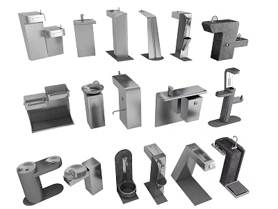 Various Modern Household Electrical Appliances For Bathroom And Kitchen Daily Use 3d model