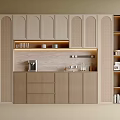 Modern Light Wood Sideboard Design With Cabinets Drawers And Open Shelves