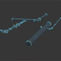 Black Metal Curved Pipes Mechanical Equipment With Tubular Design And Industrial Build