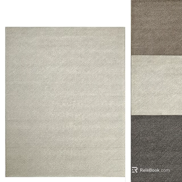 Square Carpet With Neutral Tones And Textured Design For Living Room Decor 3d model 