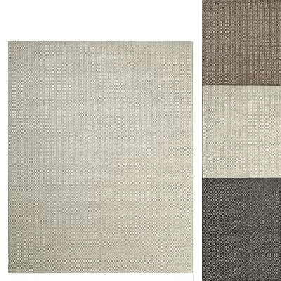 Square Carpet With Neutral Tones And Textured Design For Living Room Decor 3d model