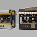 Stylish HOSPHOUSES Snack Stall Featuring Transparent Window Light Strips And Product