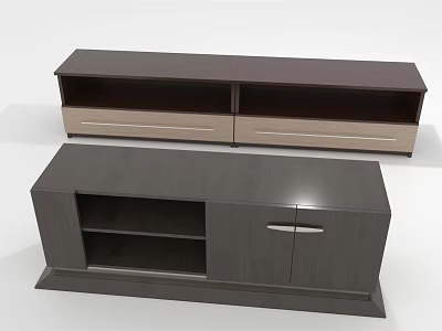 Modern TV Stand With Drawers And Open Shelves For Living Room Storage 3d model