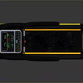 Modern Treadmill With Digital Display And Yellow Black Frame For Fitness