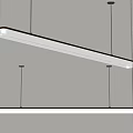 Sleek Modern Linear LED Pendant Light Design For Kitchen Ceiling Lighting 3d model