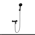 Sleek Chrome Handheld Shower Head With Adjustable Spray Settings And Flexible Hose