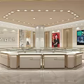 Modern Elegant Jewelry Store Interior With Luxurious Display Cases And Bright Lighting