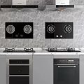 Modern Kitchen Appliances Featuring Range Hoods Gas Stoves And Ovens In Sleek Design