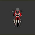 Sleek Red and Black Sport Motorcycle With Streamlined Bodywork and Racing Design