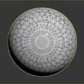 Modern White Spherical Decorative Object With Geometric Triangular Grid Pattern 3d model