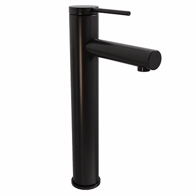 Modern Sleek Black Faucet With Single Handle Design For Kitchen Use 3d model