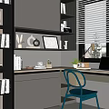 Modern study 3d model